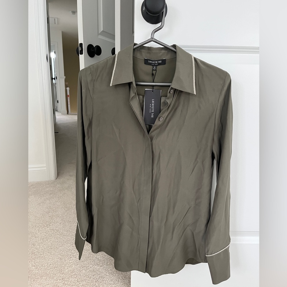 100% Silk Lafayette 148 Blouse